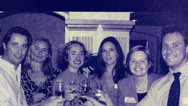 Princess Mary (, third from the right) in her younger days when she was Prince Frederik’s girlfriend