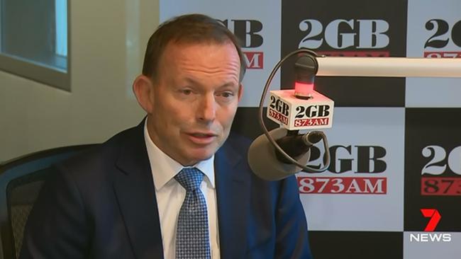 Former Prime Minister Tony Abbott has launched an attack on his colleague Christopher Pyne. Picture: Ch 7