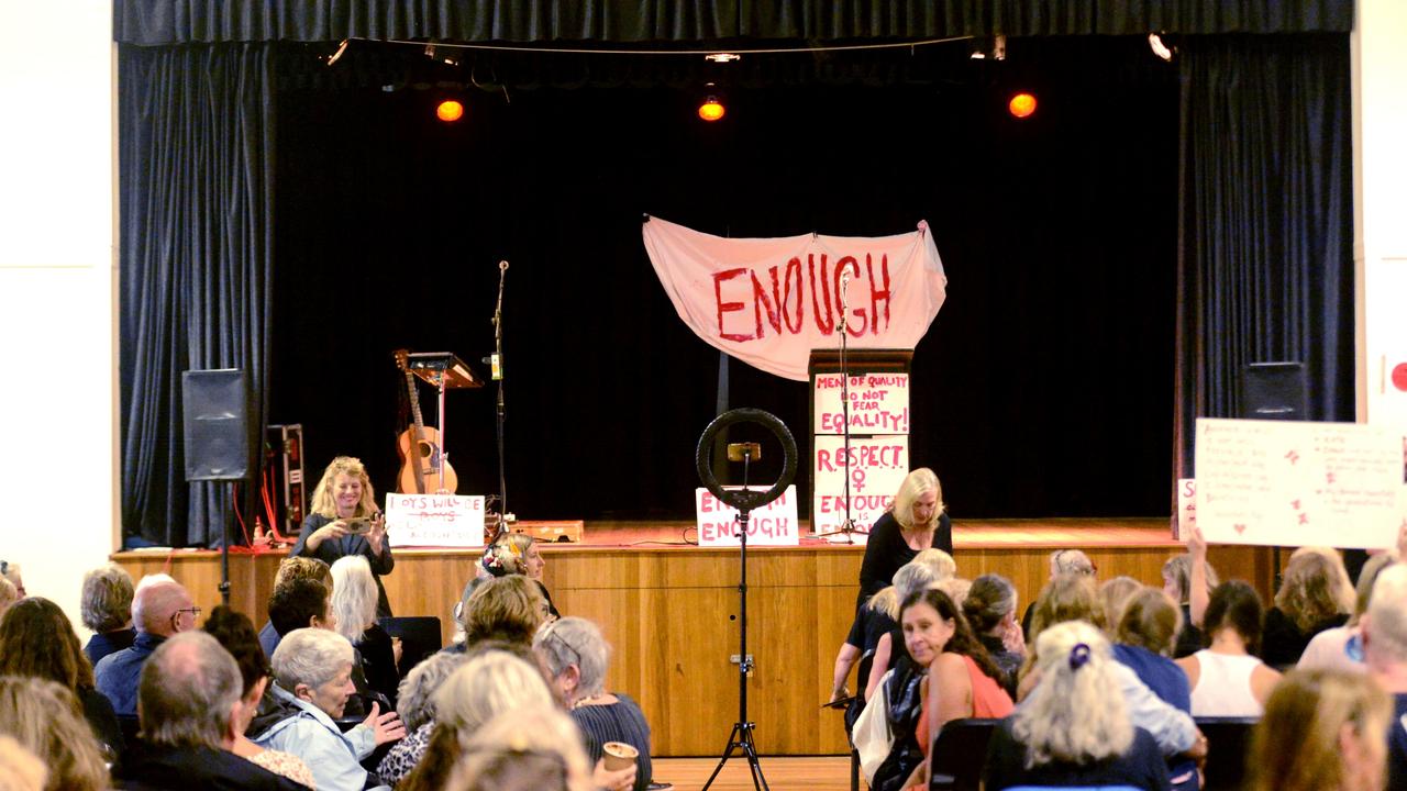 The March 4 Justice event in Mullumbimby on Monday, March 15, 2021. Picture: Liana Boss