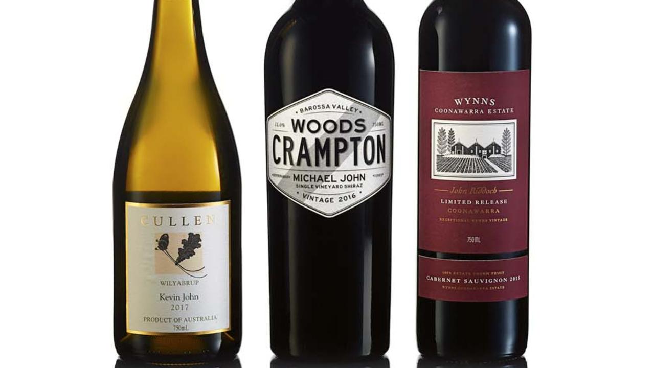 2017 Cullen Kevin John chardonnay; 2016 Woods Crampton Michael John  Centenarian Vines Single Vineyard Barossa Valley Shiraz; 2015 Wynns  Coonawarra Estate John Riddoch Limited Release Cabernet Sauvignon | The  Australian