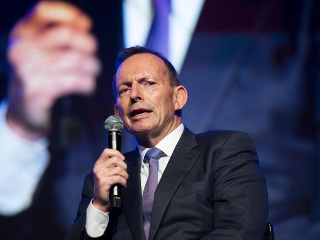 SYDNEY, AUSTRALIA, NCA NewsWire, Saturday, 1 October 2022Tony Abbott pictured speaking at the CPAC Conference held at the ICC Sydney.NSW Picture: NewsWire / Monique Harmer