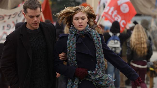 Stiles with actor Matt Damon in The Bourne Supremacy from 2004.