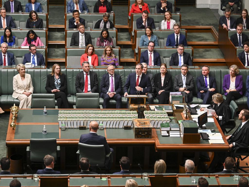 Federal Treasurer Jim Chalmers delivers the 2024-25 Federal Budget at Parliament House.