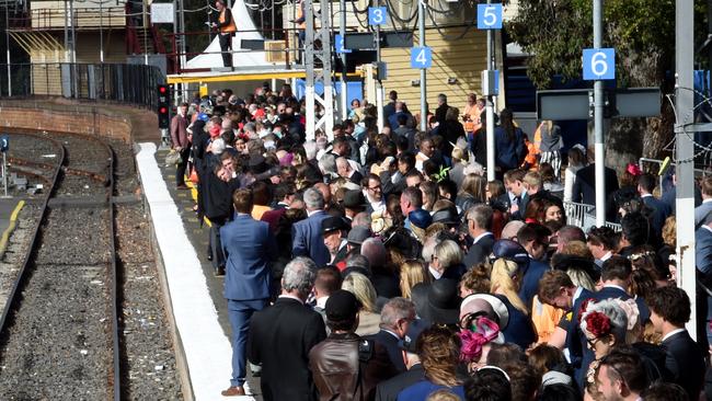 Extra police and PSOs will patrol the public transport network to and from the racecourse each day. Picture: Nicole Garmston