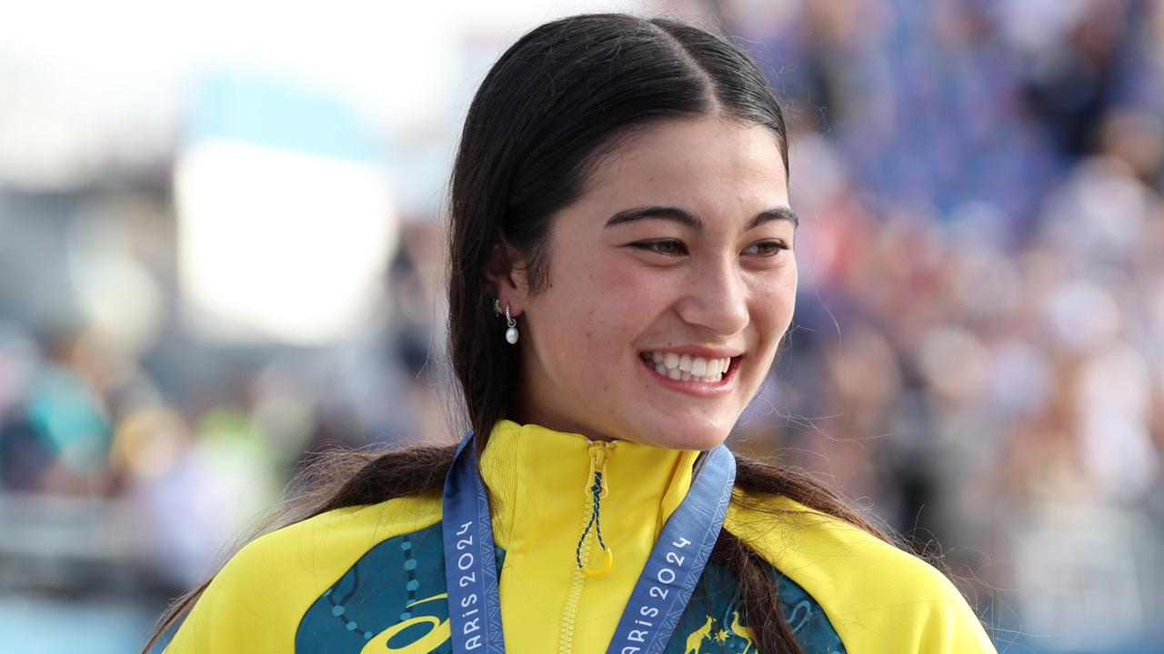 Arisa Trew won gold in the women’s skateboard park event. Picture: Julian Finney/Getty Images