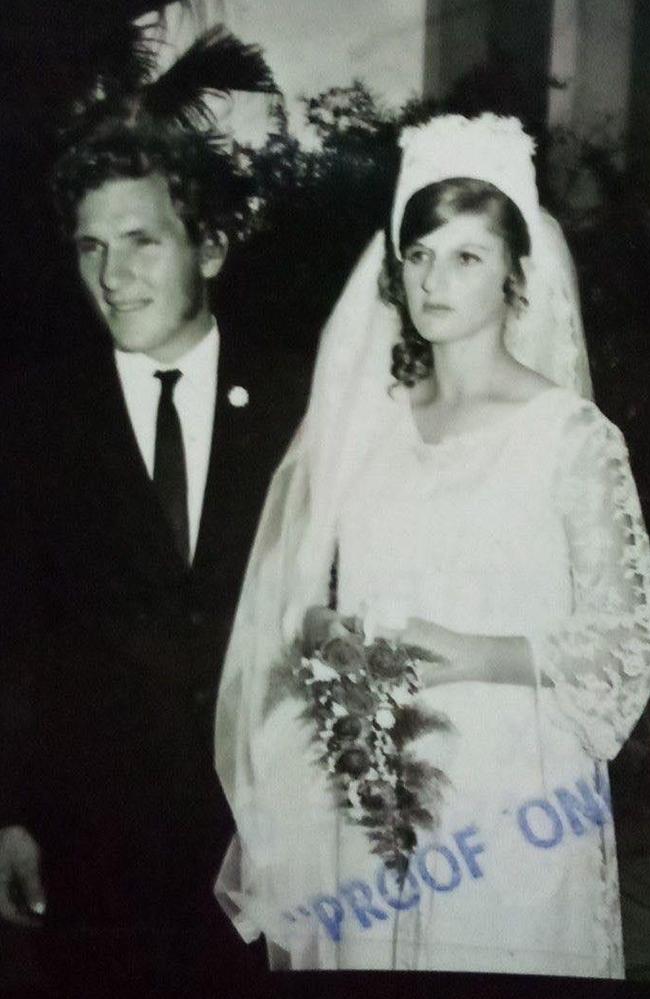 Dianne and Peter Herbener on their wedding day.