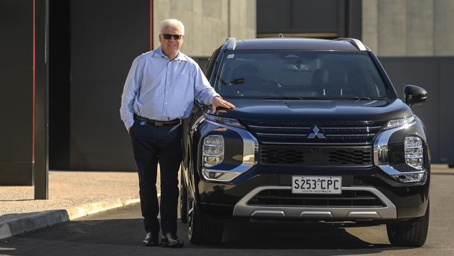 Mitsubishi Motors Australia president and chief executive officer Shaun Westcott at the firm’s Adelaide Airport corporate headquarters. Picture: RoyVphotography