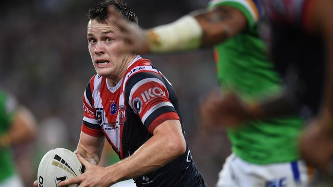 Luke Keary played a key role in the Roosters’ match-winning try. Picture: AAP Image/Dean Lewins