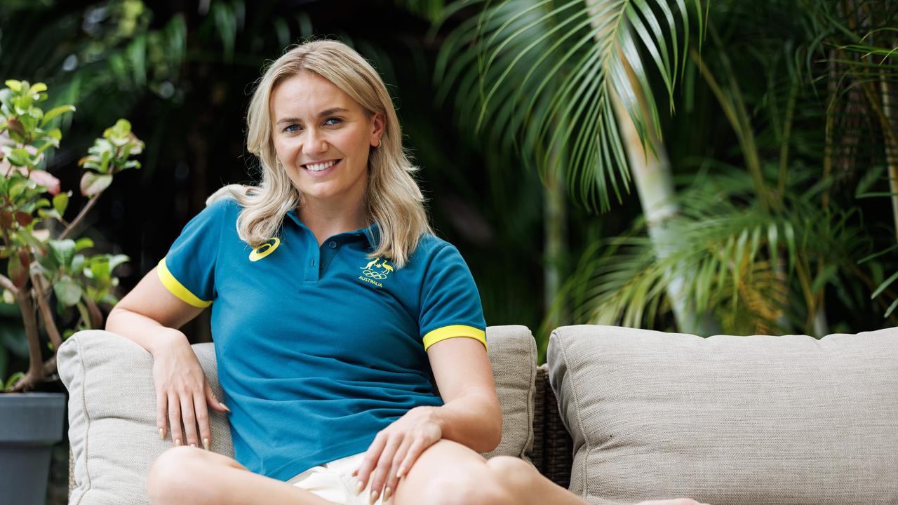 Ariarne Titmus at home in Brisbane