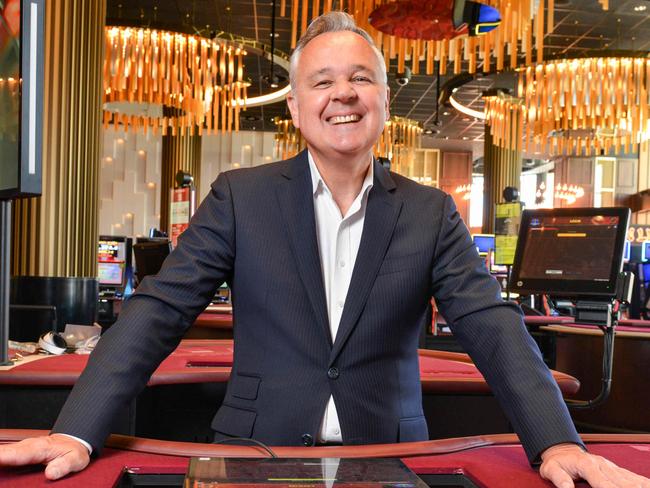 First look at the SkyCity casino and hotel expansion, Wednesday November 25, 2020. SkyCity Adelaide General Manager David Christian on one of the Eos gaming floors. Pic: Brenton Edwards