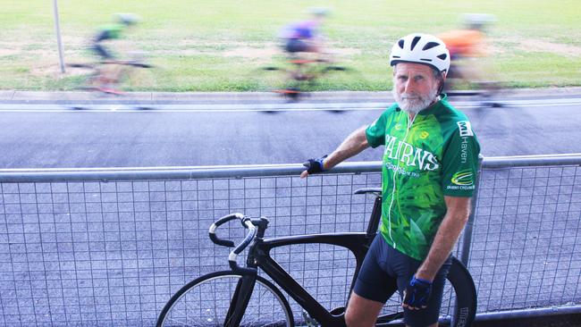 When veteran Cairns Cycling Club member Jim Larcombe, 73, won the Townsville Cup on Wheels in 2005 he became the oldest rider to take the open event, a record he's proud still stands. Picture: Alison Paterson