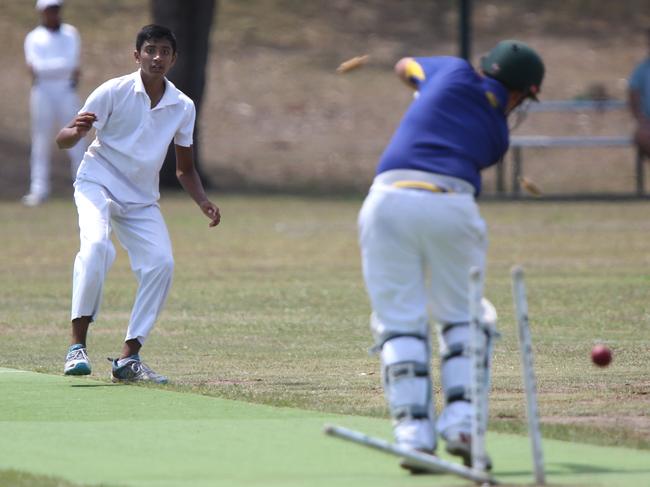 All the action from the Campbelltown junior cricket Grand Finals at the Raby Sports Complex, Raby, NSW, Australia, 18th February 2018. Under 15s Cobbitty Narellan Vs Magpies and Under 14s Westerners Vs Bradbury. (AAP IMAGE / Robert Pozo).