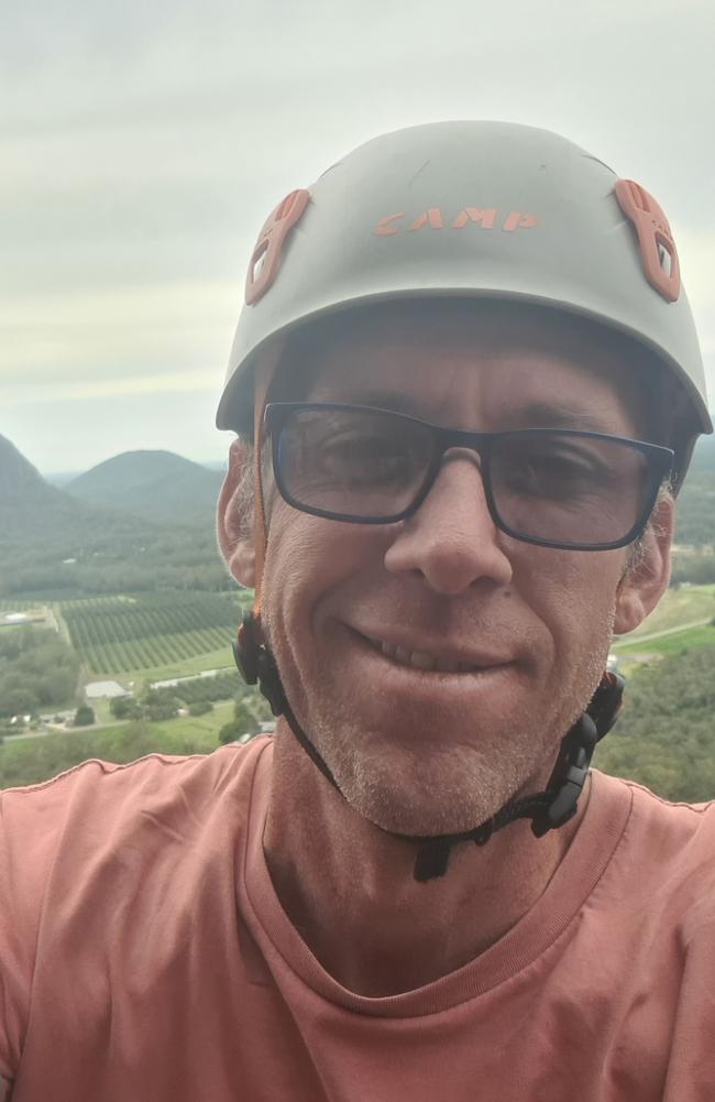 Climbing Guides Australia owner Mason Minto says a shutdown of Mt Beerwah will lead to other Glass House Mountain peaks being closed, which will wreck his business. Picture: Contributed