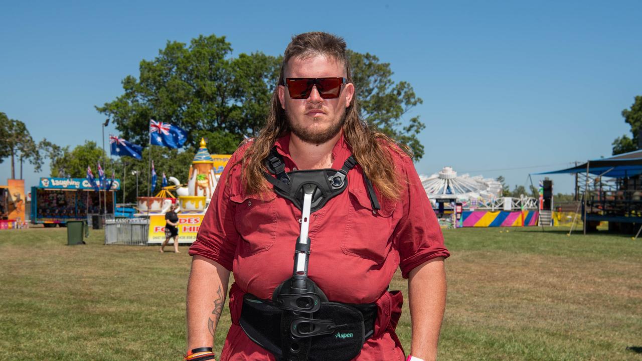NT Mullet Man at the 2024 Top End Rock N Rodeo Muster at the Darwin Showgrounds. Picture: Pema Tamang Pakhrin.