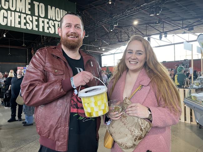 Stephen Tobin and Shae Wilson at the 2023 Mould Cheese Festival in Melbourne. Picture: Himangi Singh.