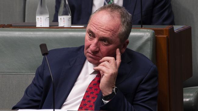 Barnaby Joyce MP during Question Time at Parliament House in Canberra. Picture: NCA NewsWire/Martin Ollman