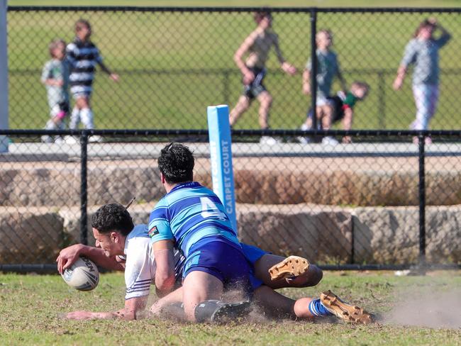 Percy Edwards touches down for his second try. Picture: Adam Wrightson Photography