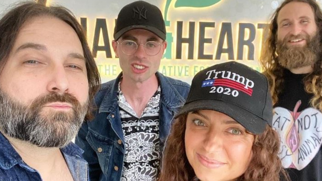 Mark with some of his pro-Trump friends. Picture: Supplied