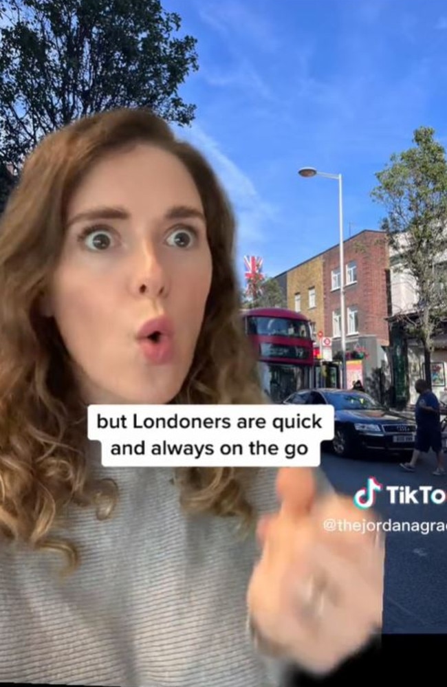 British expat Jordana Grace has given Aussies some words of advice when heading to London. Picture: TikTok/thejordanagrace