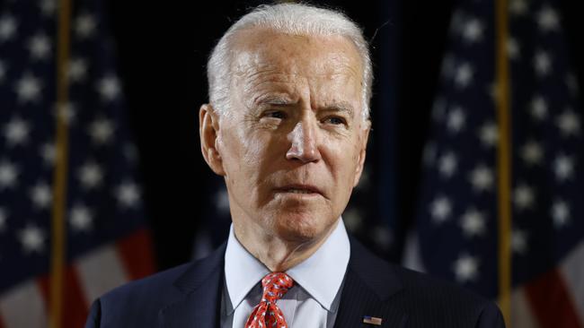 Biden is accused by former staffer Tara Reade of sexually assaulting her 27 years ago. Picture: AP/Matt Rourke