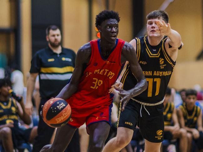 South Australia's Deng Manyang at the Basketball Australia Under-18 National Championships. Picture: Taylor Earnshaw