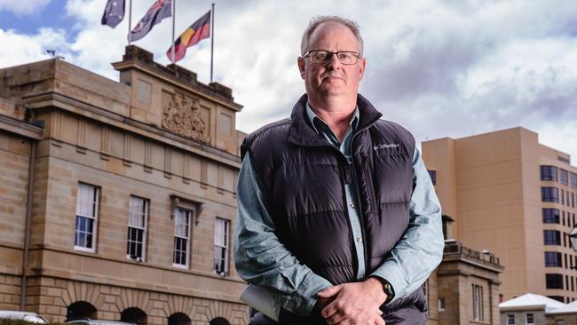 West Coast Mayor, Shane Pitt visited Parliament House, calling for government help to boost the economy in the region. Picture: Linda Higginson