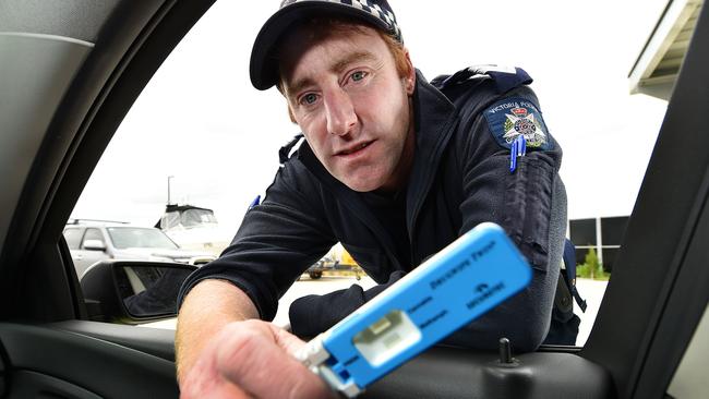 Victoria’s drug-drive test kits do not detect cocaine. Picture: Nigel Hallett