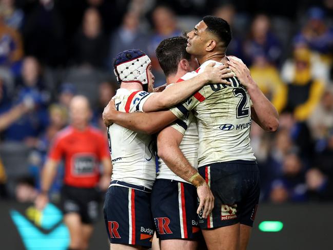 Daniel Tupou scored a double against the Eels. Photo: Brendon Thorne/Getty Images