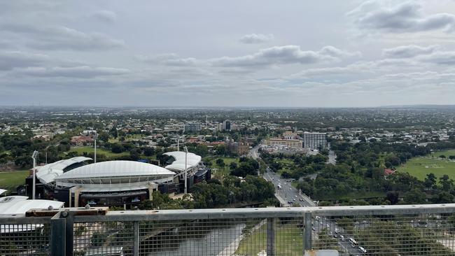 Views from the 29th floor of the One Festival Tower. Picture: Evangeline Polymeneas