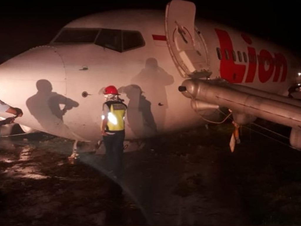 The plane was damaged when it overran the runway at Jalaluddin airport in April this year. Picture: @aviatren