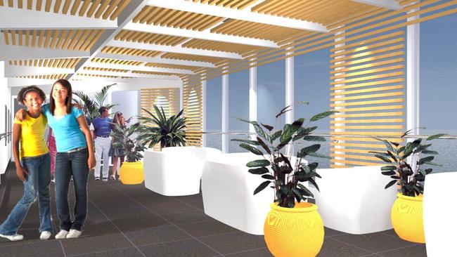 Artist's impressions of the Spirit of Tasmania refurbishment - Outdoor Lounge.