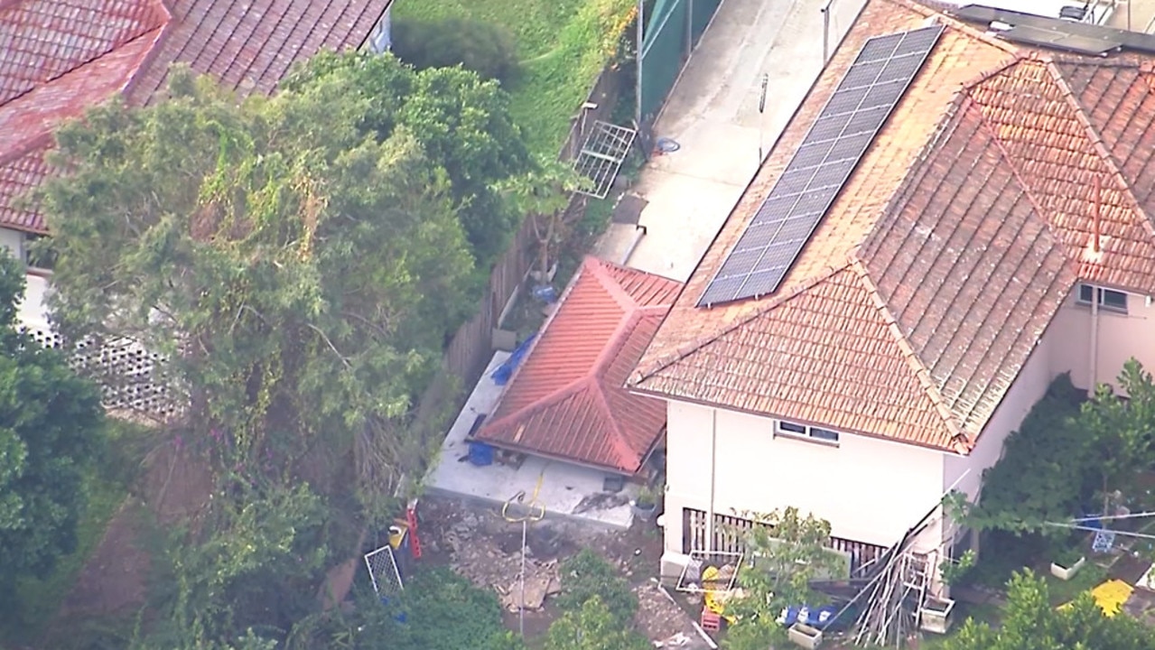 A man has died following a structure collapse in Inala on Saturday morning. Picture: 7NEWS