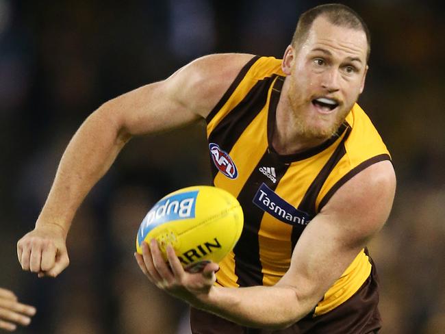 Hawthorn’s Jarryd Roughead is keen to play on next season, but will it be with Hawthorn? Picture: Michael Klein