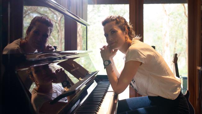 Missy Higgins at her home north of Melbourne in October, for Review’s Isolation Room video series. Picture: Arsineh Houspian