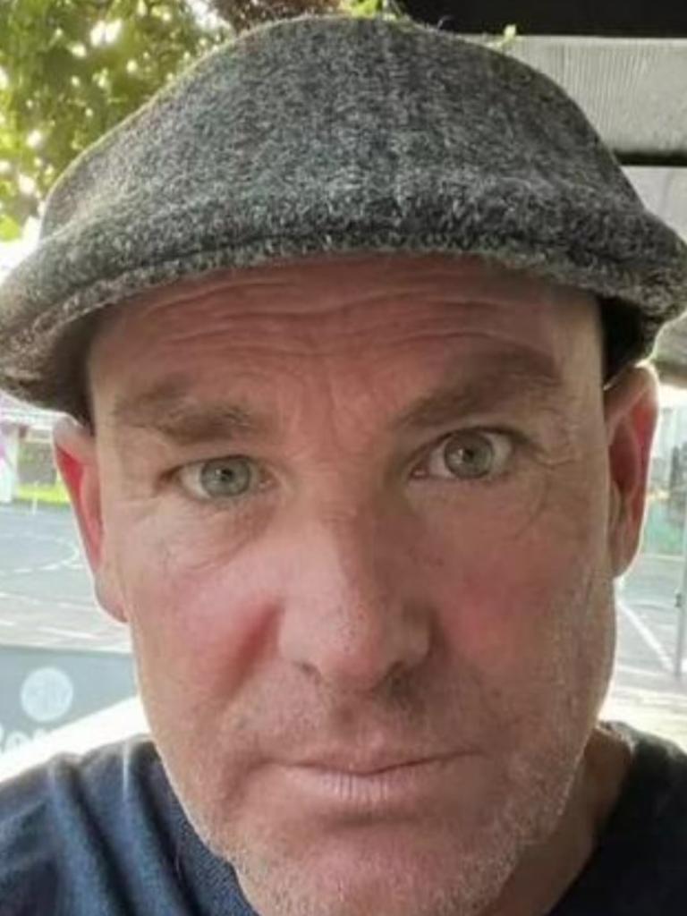 This image of Shane Warne donning his Peaky Blinders inspired hat was shown on screens around the ground.