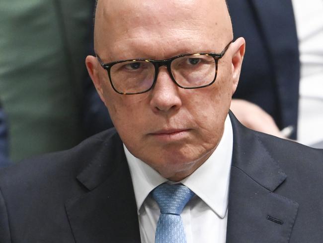 CANBERRA, Australia - NewsWire Photos - October 8, 2024: Leader of the Opposition Peter Dutton during Question Time at Parliament House in Canberra. Picture: NewsWire / Martin Ollman