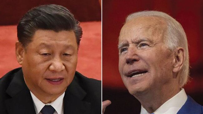 Chinese president Xi Jinping, left, has congratulated US president-elect Joe Biden. Pictures: AFP