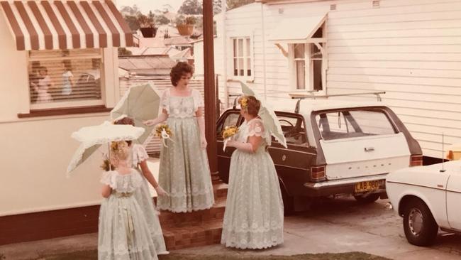 John Lynch's family in front of the their home at Garfield St, Wentworthville circa early 1970s.