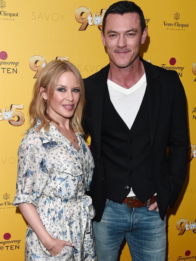 Kylie Minogue and Luke Evans at the gala evening of Dolly Parton's '9 TO 5' The Musical at The Savoy Theatre. Picture: Eamonn M. McCormack/Getty