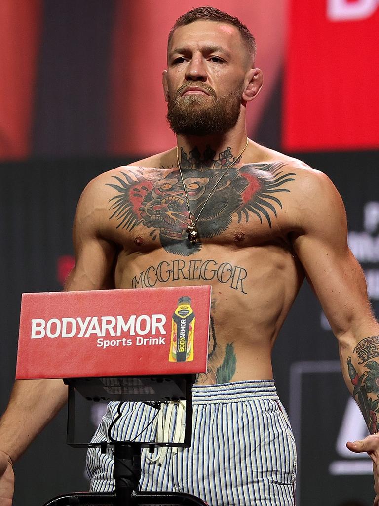 In July he weighed in 15kg lighter than he is now. Stacy Revere/Getty Images/AFP