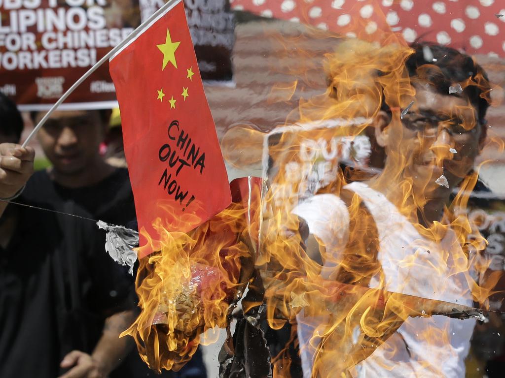 China’s seizure of islands in the South China Sea has caused outrage in surrounding countries including the Philippines. Picture: Aaron Favila/AP