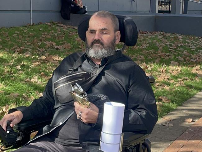 Paul Anthony Collie, of Lake Munmorah, leaving Wyong Local Court after pleading guilty to a crash at Doyalson on Halloween 2022 that killed a man, 56. Picture: NewsLocal