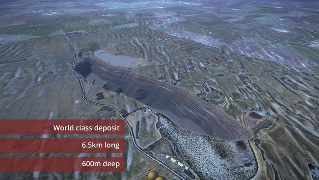 An artist impression of the proposed $4.5 billion Central Eyre Iron Project near Wudinna.