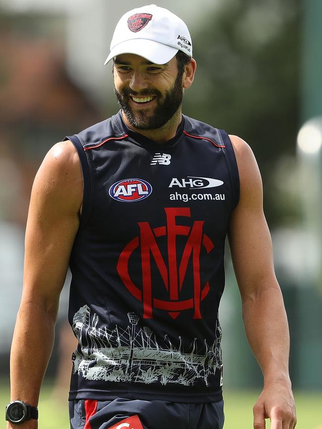 Jordan Lewis in Melbourne colours.