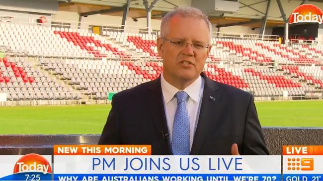 Karl Stefanovic grills Scott Morrison on the Today Show. 5 September 2018. Picture: Today