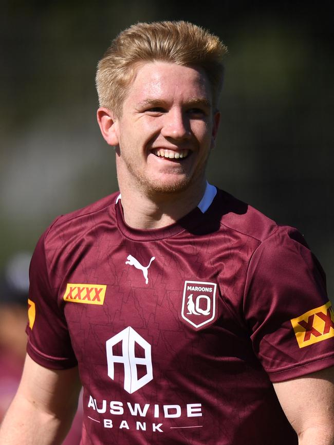 Tom Dearden at Maroons training. Picture: NRL Imagery