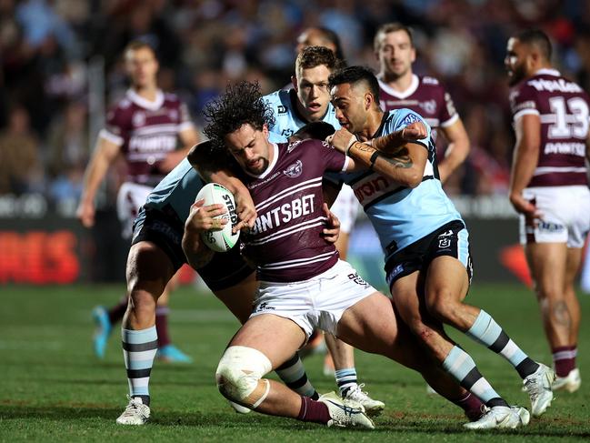 Josh Aloiai of the Sea Eagles. Picture: Cameron Spencer/Getty Images