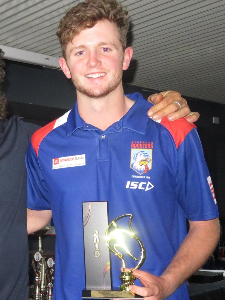 Justin Bevan as the best and fairest under 18s player.