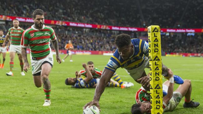 The Eels turned their 2019 season around with a shock win over the Rabbitohs in Round 12. Picture: AAP Image/Craig Golding