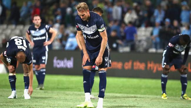 Melbourne Victory captain Ola Toivonen after the loss to Sydney FC on Sunday